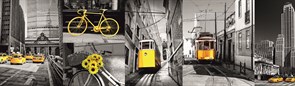 Стеновая панель ХДФ 2070х600 Желтый трамвай
